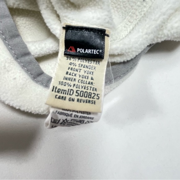 L.L. Bean Fleece Shearling 1/2 Zip Pullover Jacket Cream Women’s Medium - Picture 12 of 12